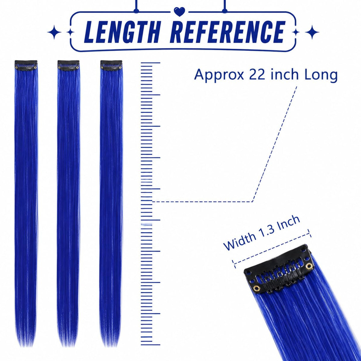 Emballage des extensions de cheveux RINBOOOL, couleur bleue