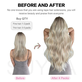 Emballage des extensions de cheveux SUYYA 30 pouces
