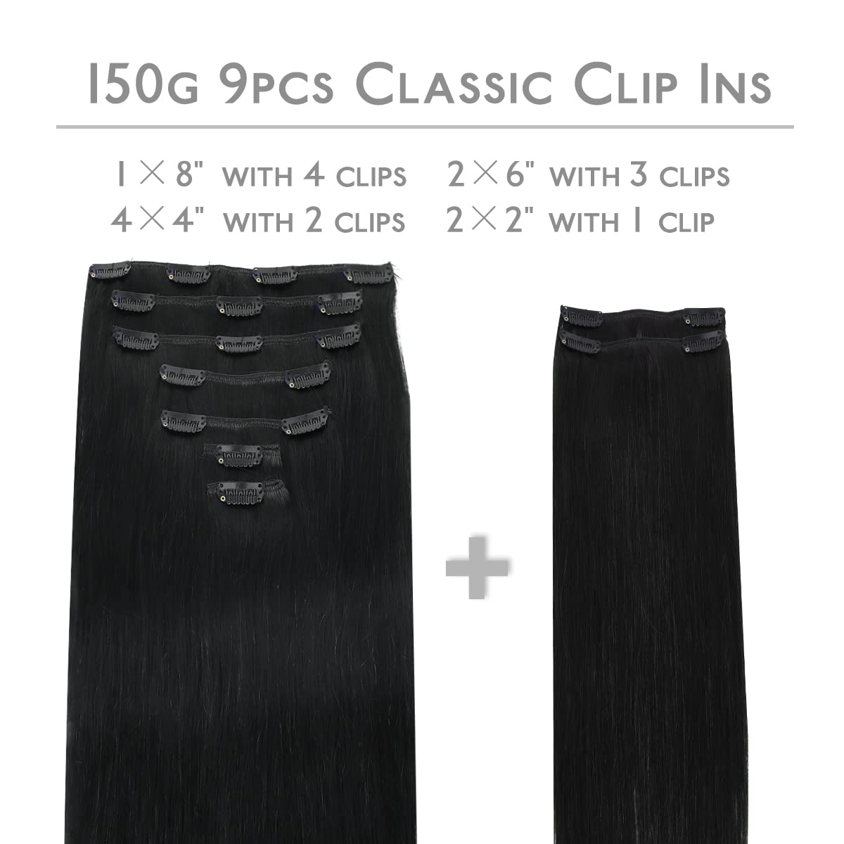Emballage des extensions de cheveux Wennalife 150g contenant 9 pièces