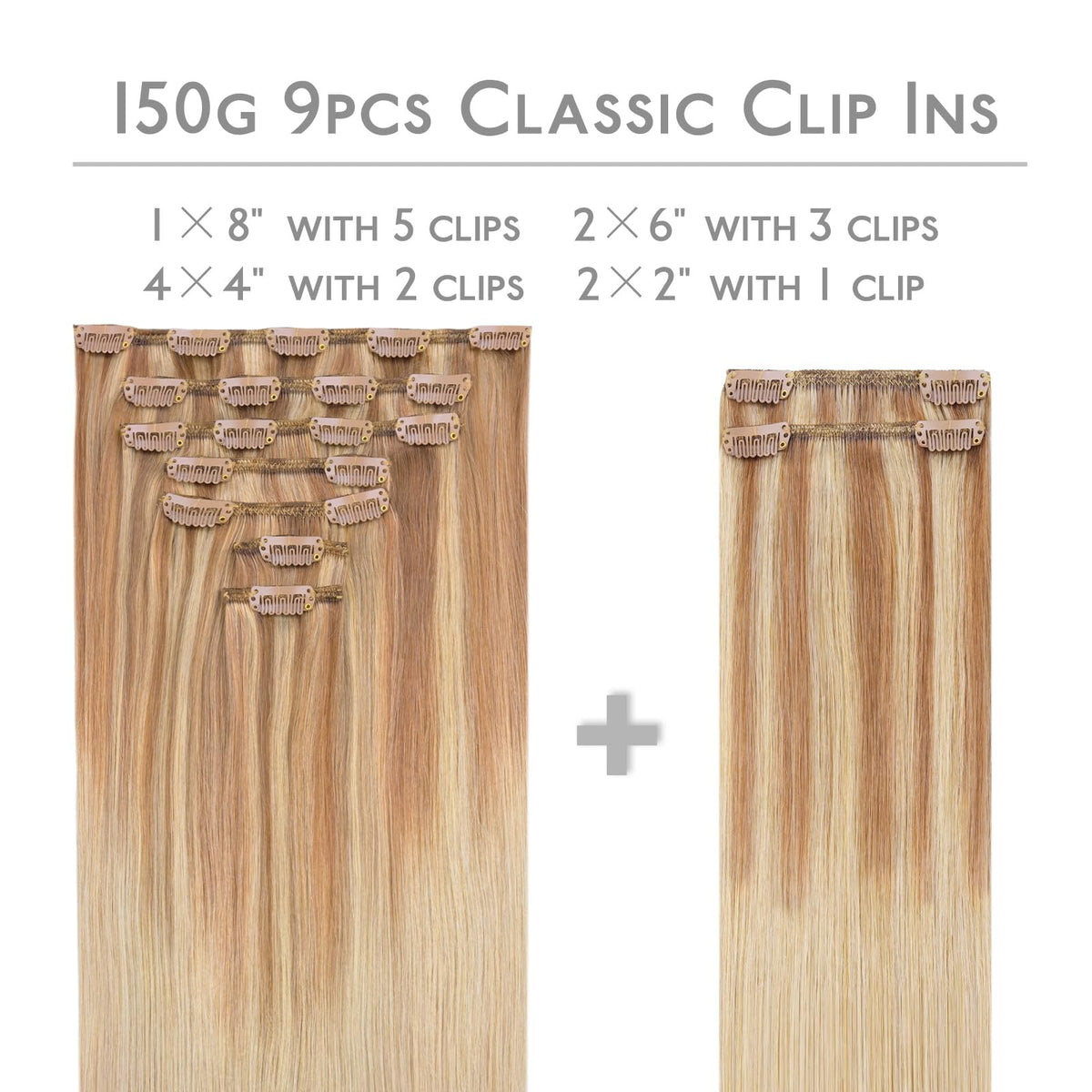 Emballage des extensions de cheveux Wennalife avec 7 pièces