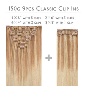 Emballage des extensions de cheveux Wennalife avec 7 pièces