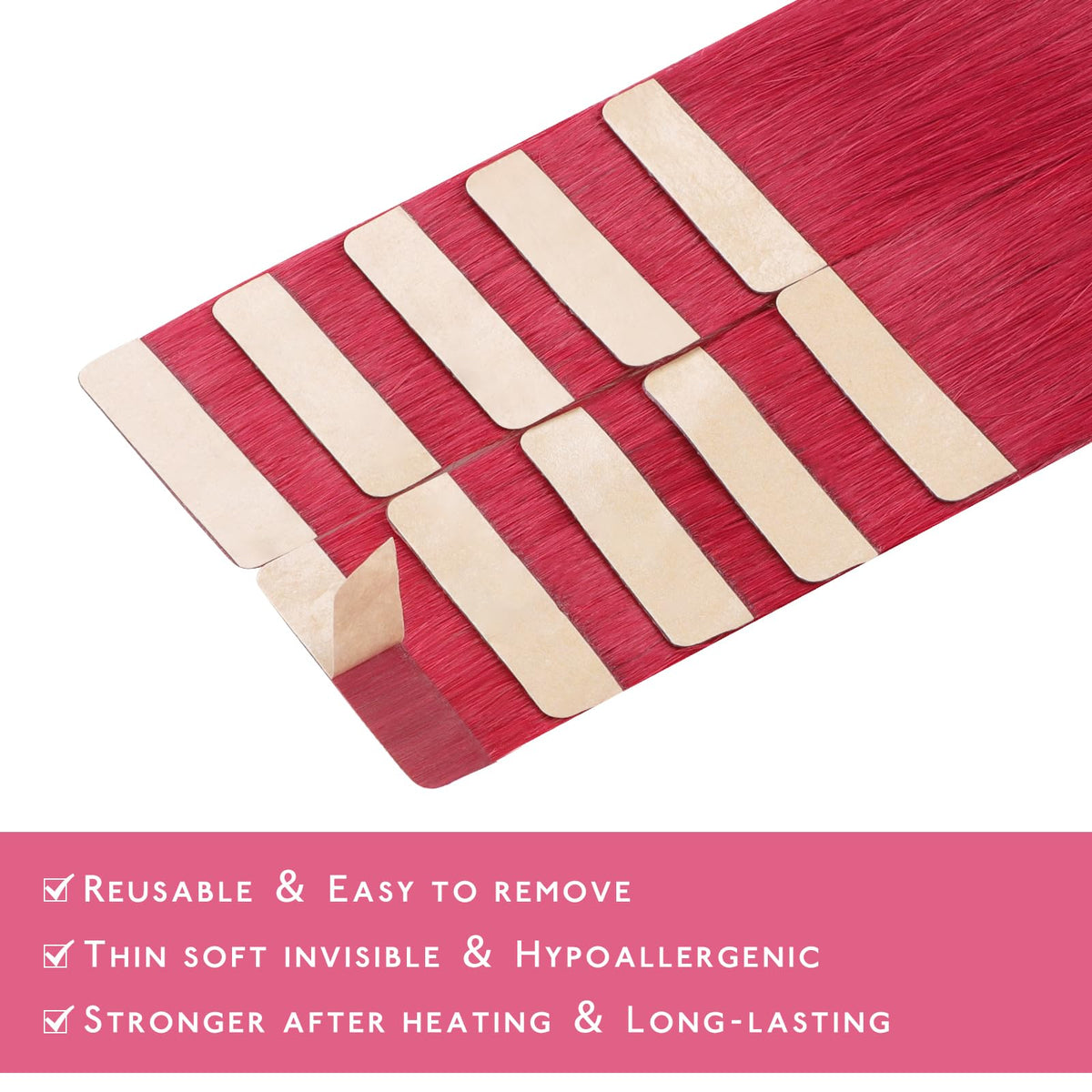 Emballage des extensions de cheveux Wennalife tape in