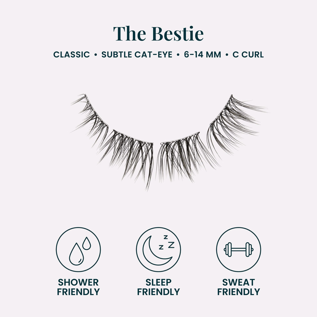 Emballage des extensions de cils FlutterHabit sous différents angles