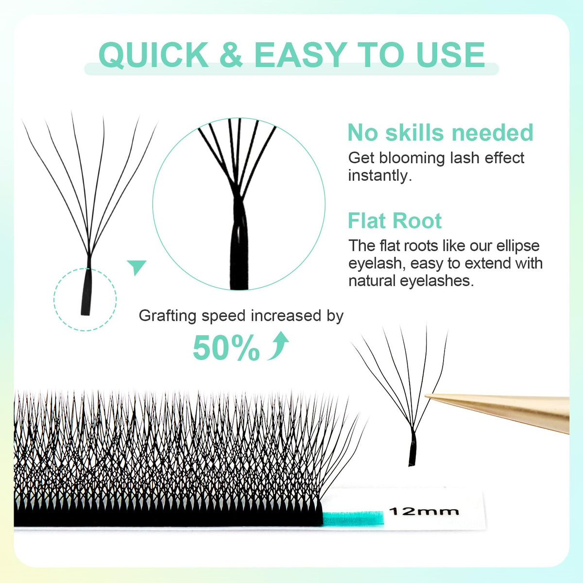 Emballage des extensions de cils NAGARAKU 6D W