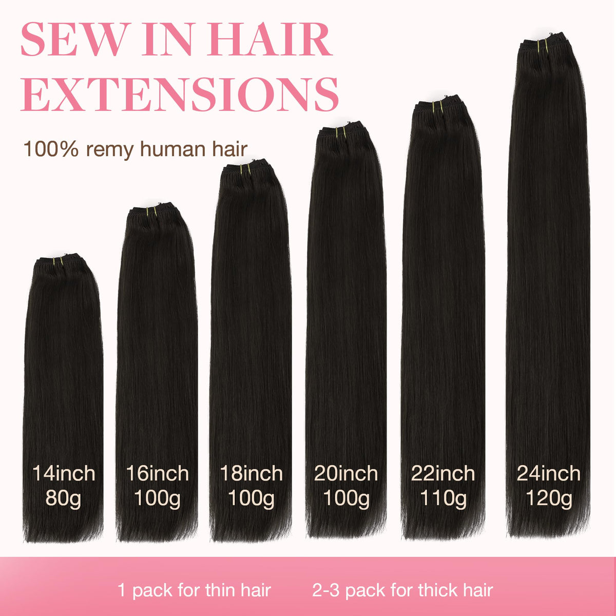 Emballage des extensions GOO GOO 24 pouces