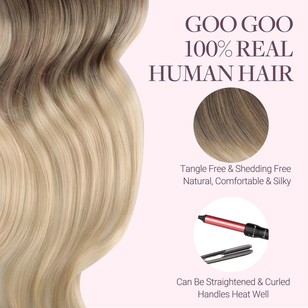 Emballage des extensions GOO GOO cheveux naturels