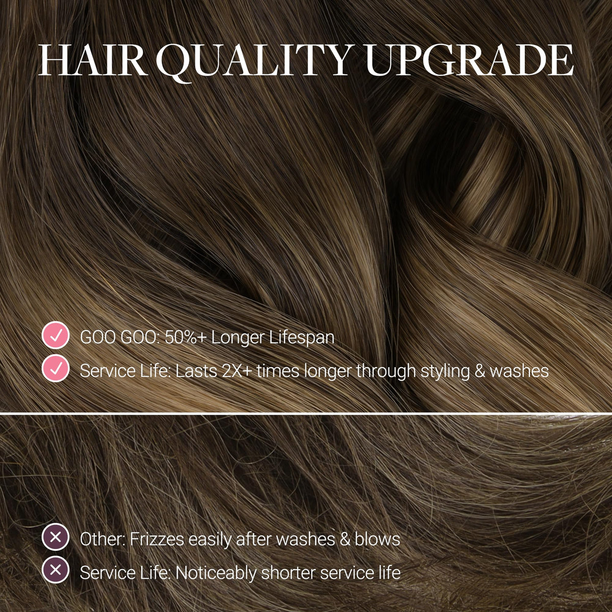 Emballage des extensions GOO GOO clip-in