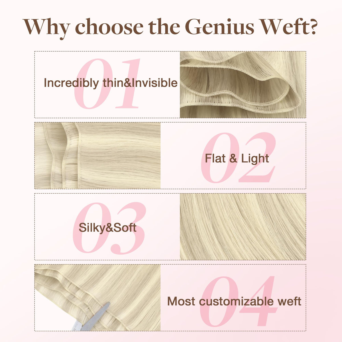 Emballage des extensions GOO GOO Genius Weft