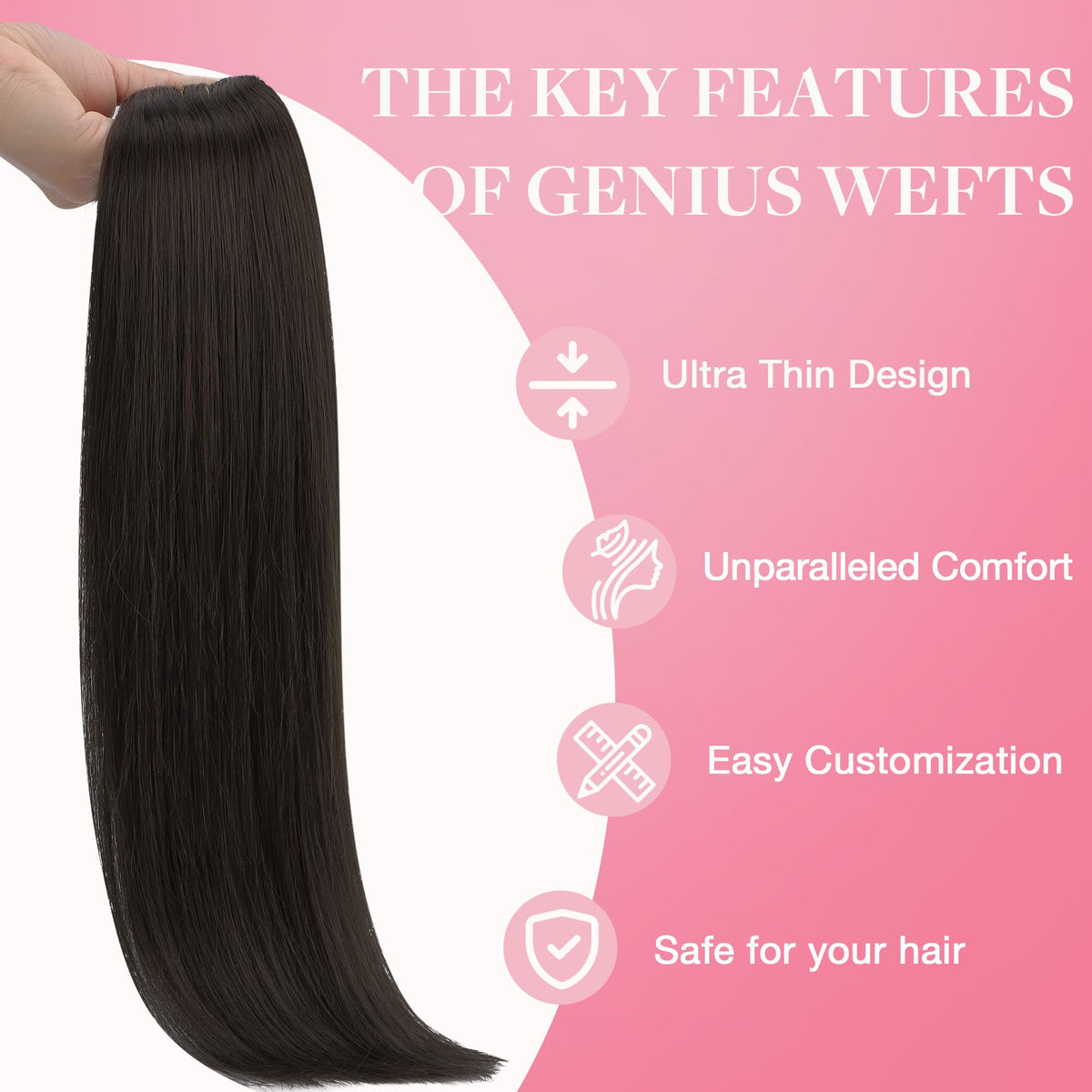 Emballage des extensions GOO GOO Weft Humain
