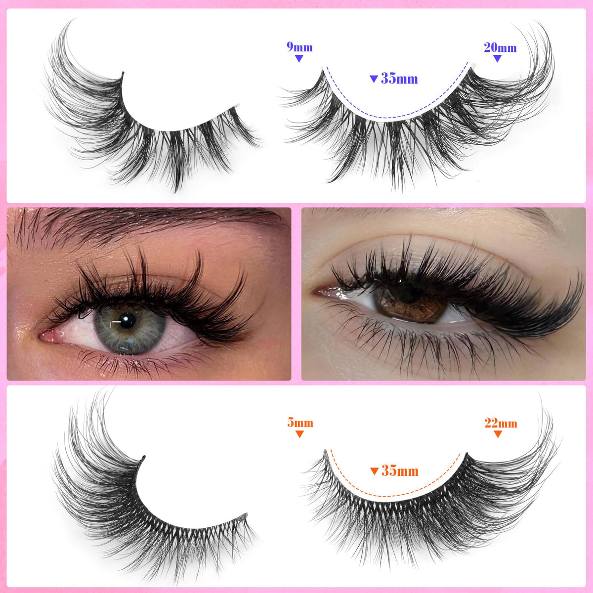 Emballage des faux cils ALICROWN Cat Eye
