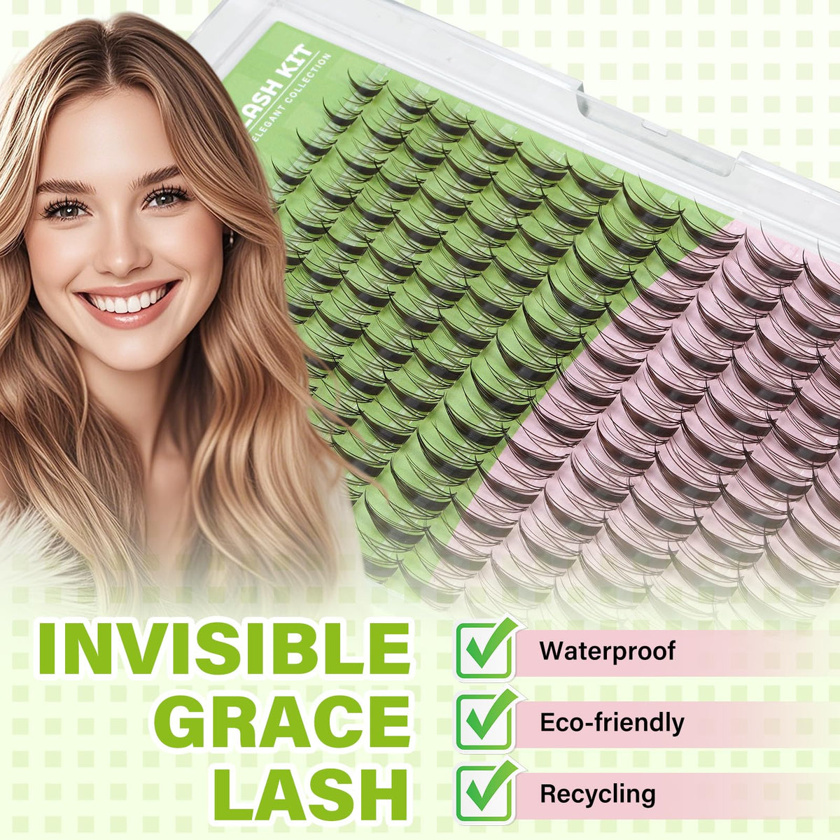 Emballage des faux cils KEYYOU avec 144 clusters