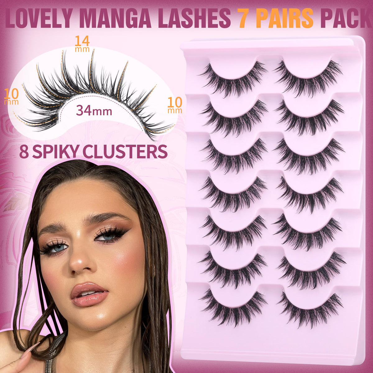 Emballage des faux cils manga EYDEVRO, design élégant