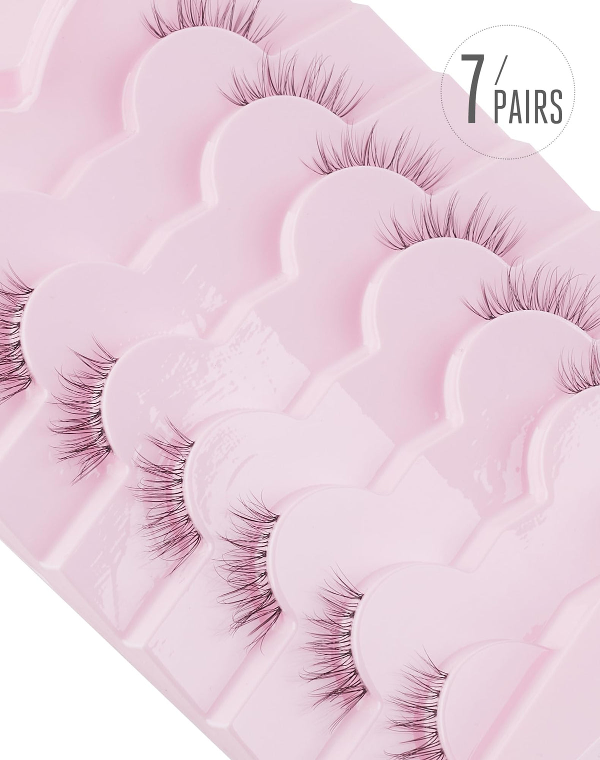 Emballage des faux cils mi-cornes Onlyall 7 paires