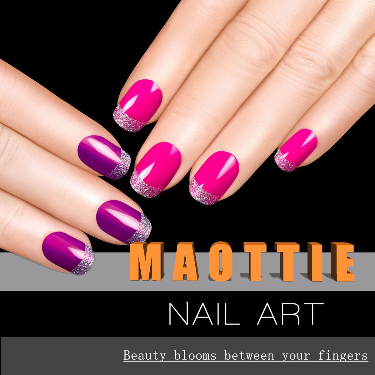 Emballage des faux ongles MAOTTIE, côté