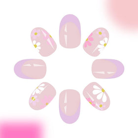 Emballage des faux ongles pressés fleuris CTTHNBD