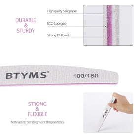 Emballage des limes à ongles BTYMS 100 Pcs