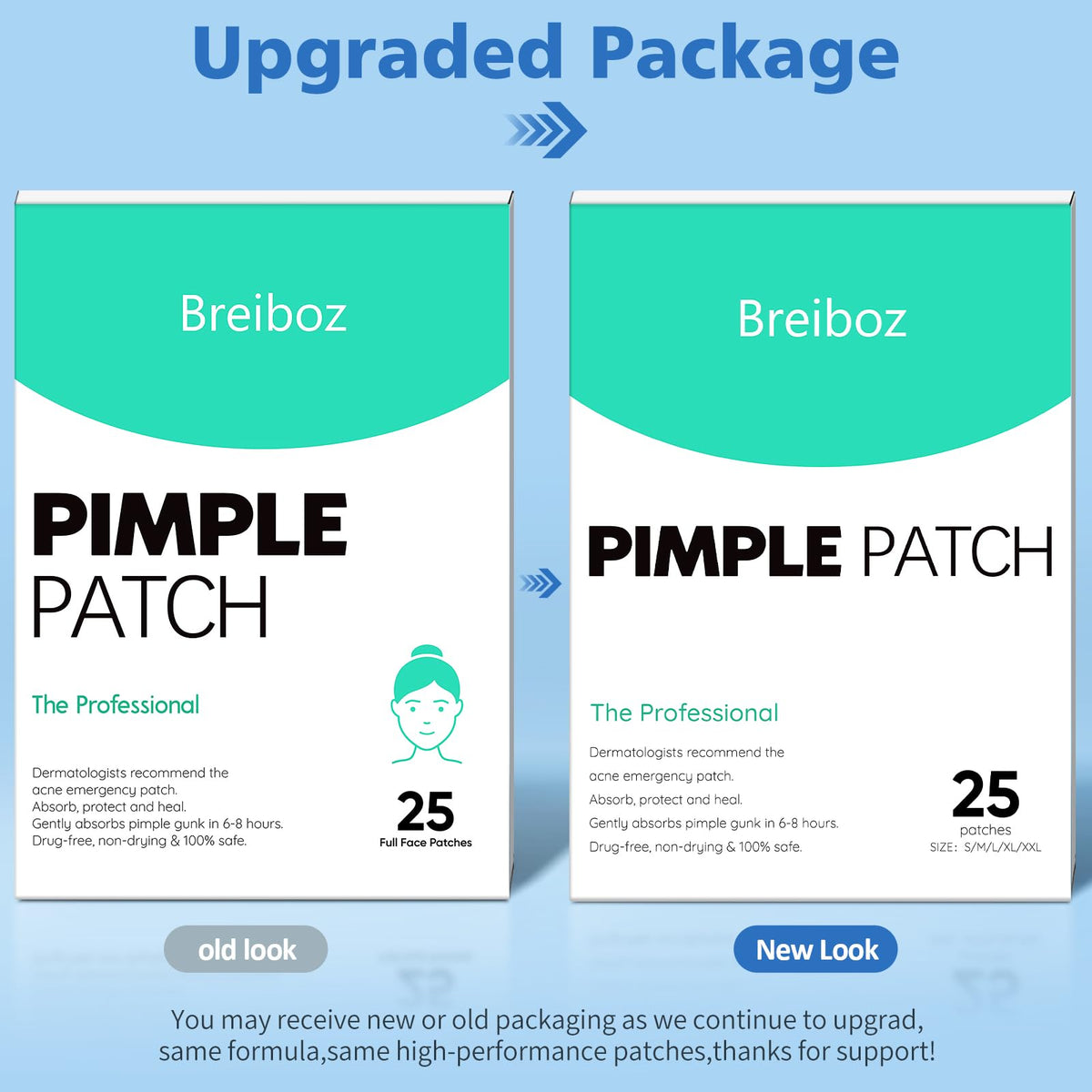 Emballage des patchs anti-imperfections Breiboz