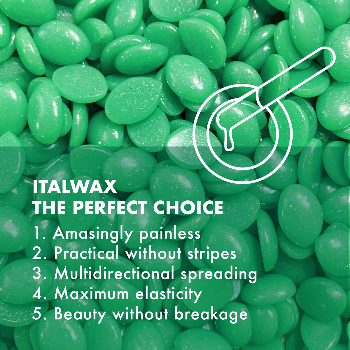 Emballage des perles de cire Italwax vue de dos
