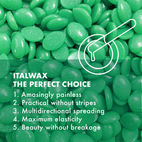 Emballage des perles de cire Italwax vue de dos