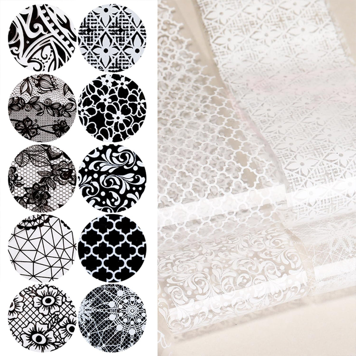 Emballage des rouleaux de transfert SILPECWEE pour art des ongles