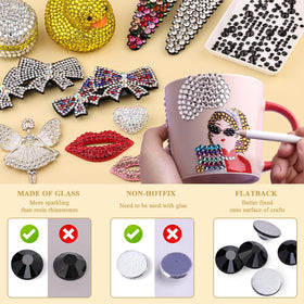 Emballage des strass en verre noir BELLEBOOST