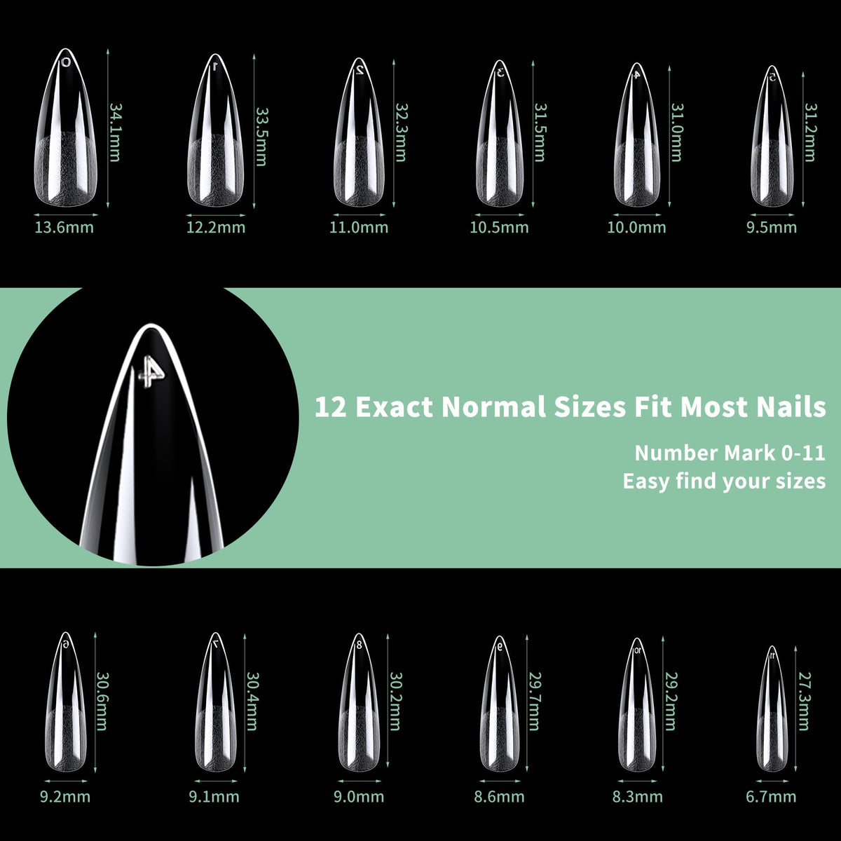 Emballage des tips d'ongles stiletto LEYKOSH