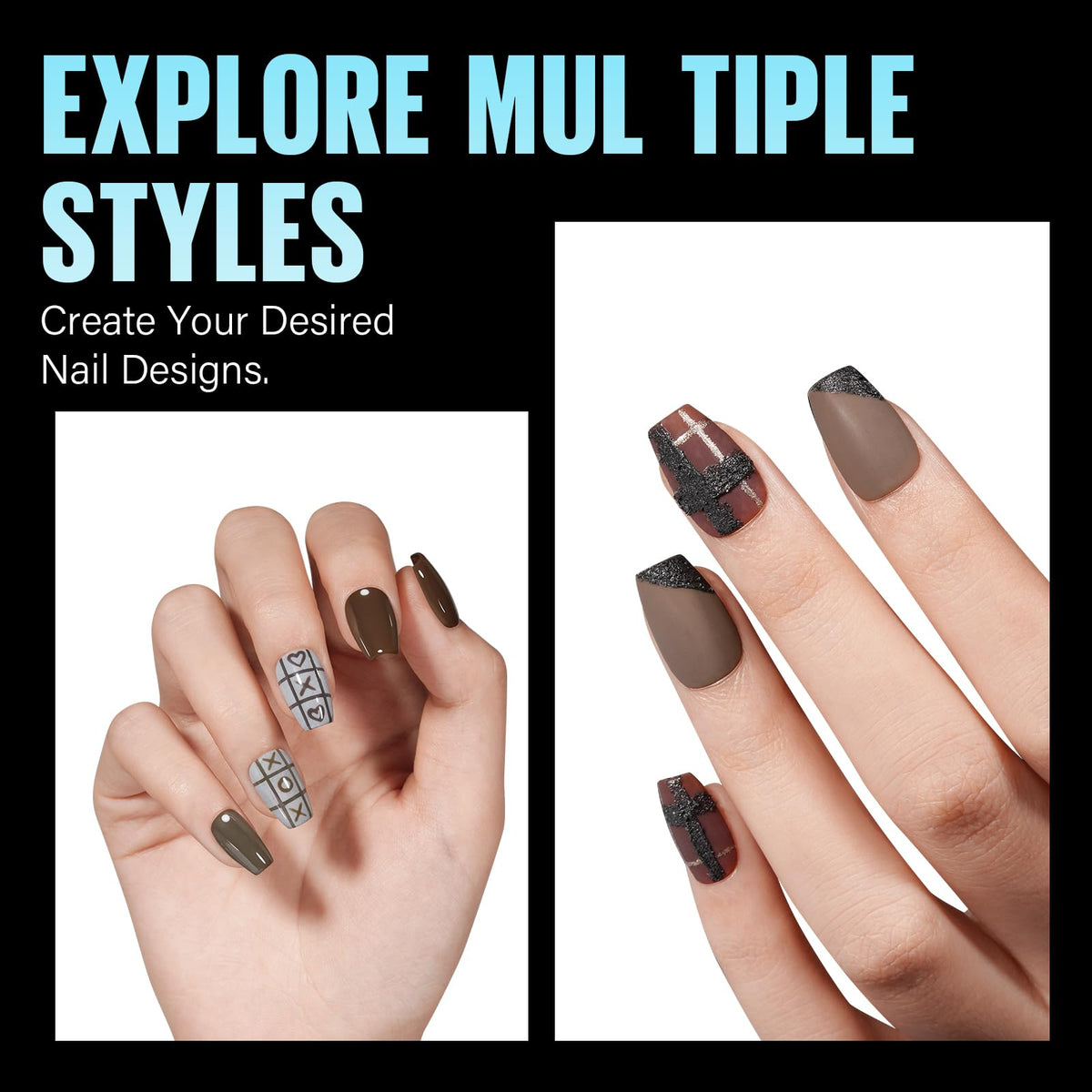 Emballage des tips d'ongles TOMICCA en acrylique