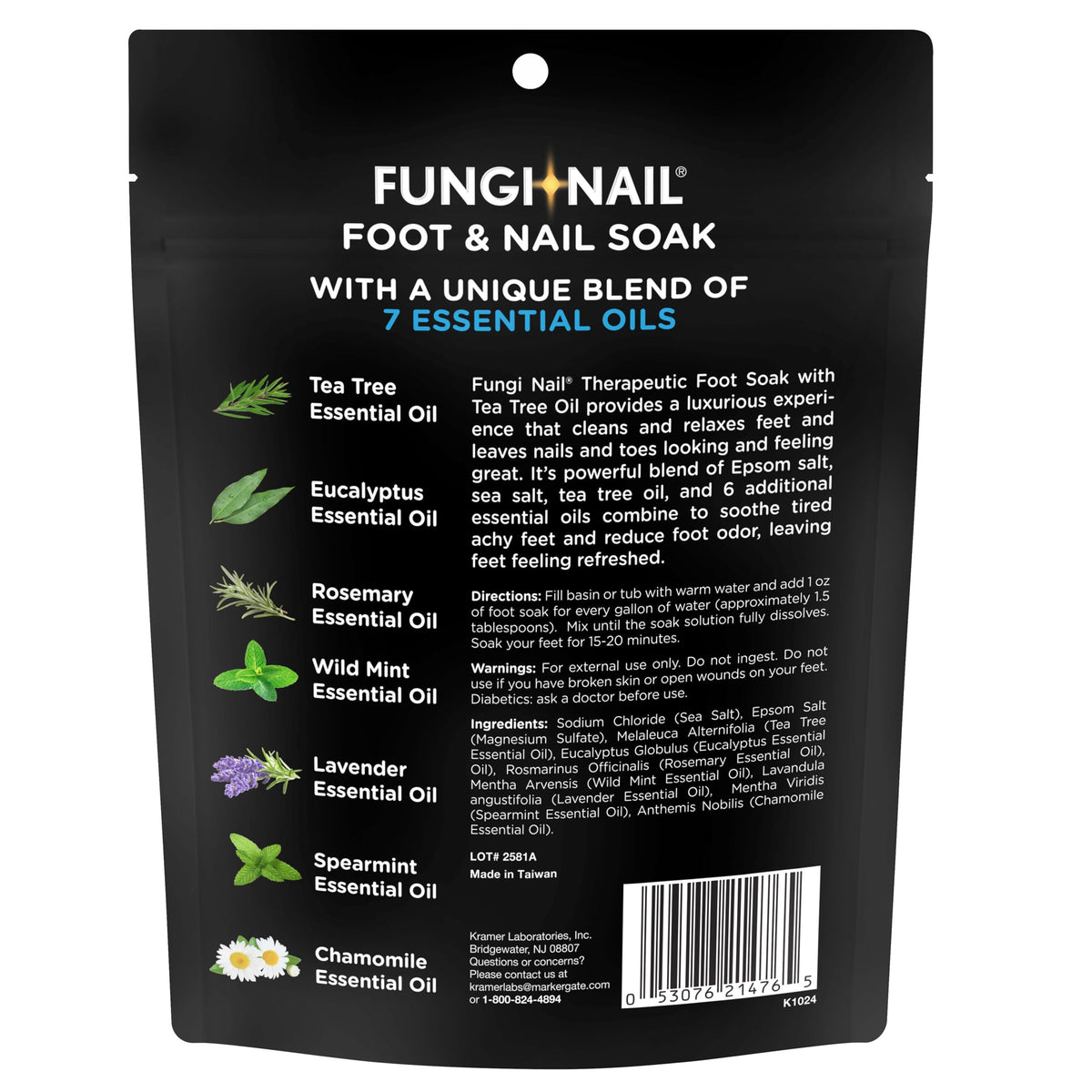 Emballage du bain de pieds Fungi-Nail au tea tree