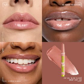 Emballage du Baume à Lèvres NYX avec indication de formule vegan