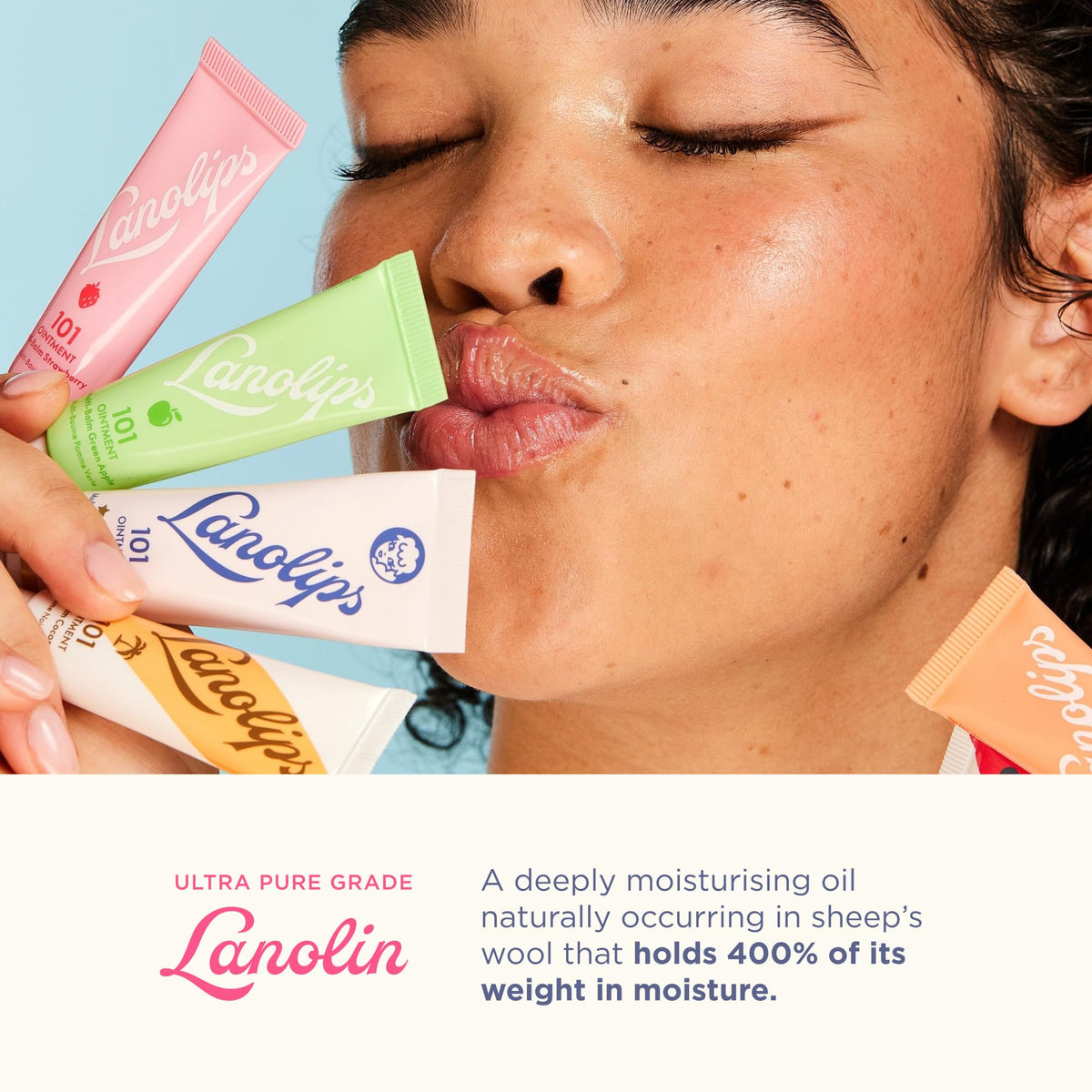Emballage du baume Lanolips 101 Multifonction au Melon