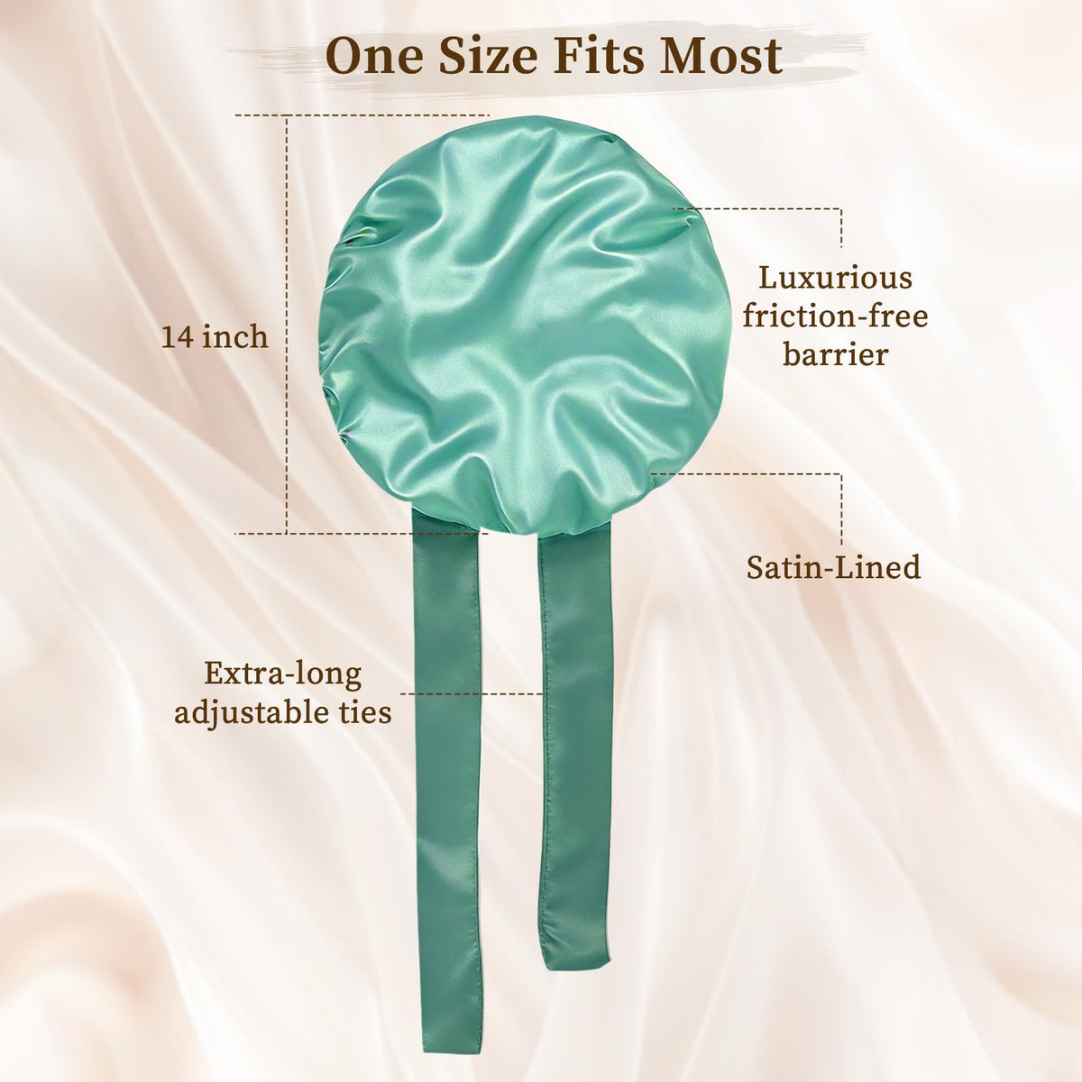Emballage du bonnet en satin vert Confvrter