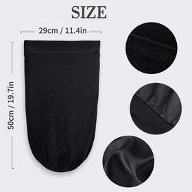Emballage du bonnet long en satin Fittia, prêt à offrir