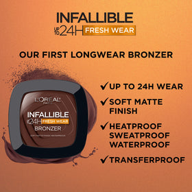 Emballage du bronzer L'Oreal Paris Soft Matte avec détails
