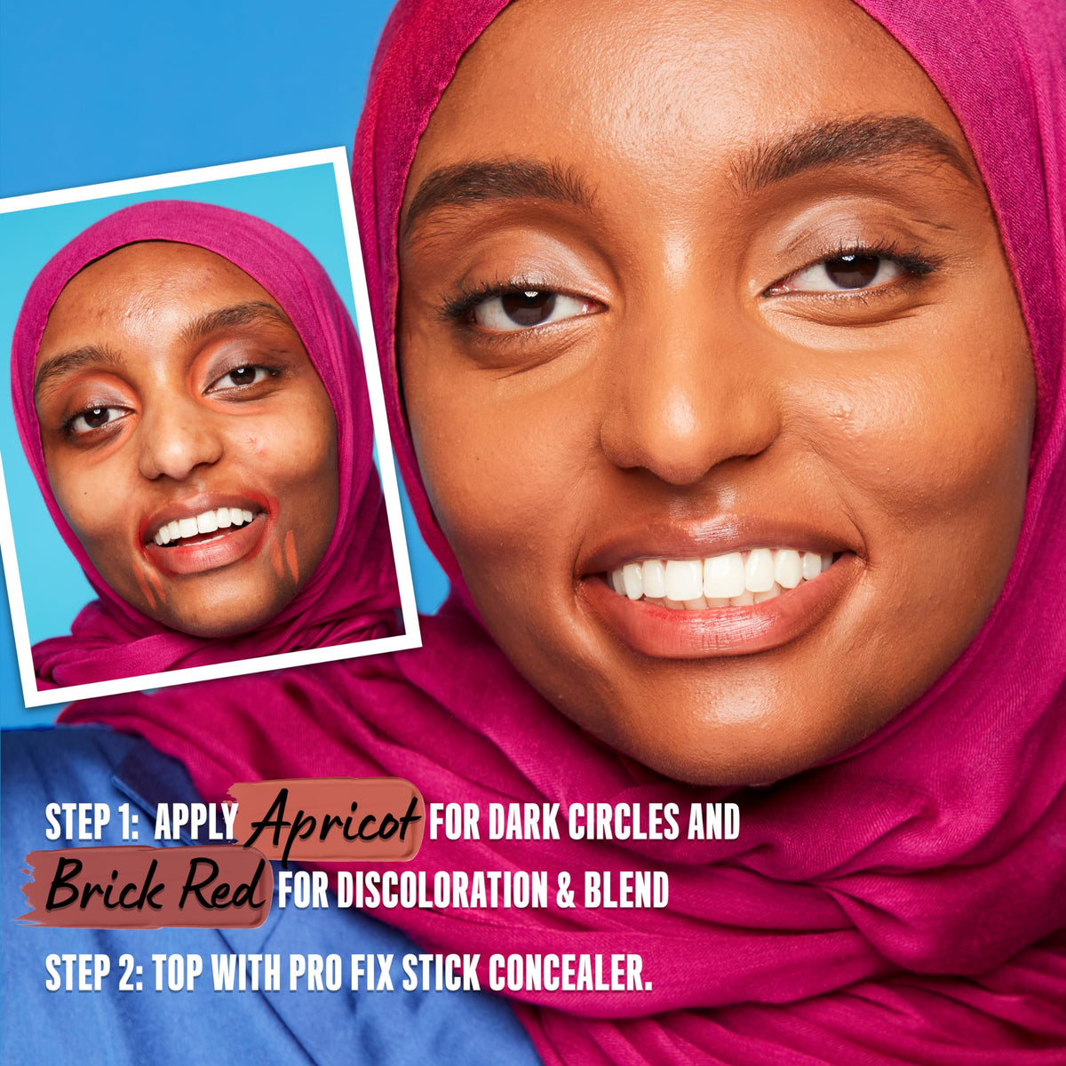 Emballage du Correcteur Pro Fix Stick NYX en Rouge Brique