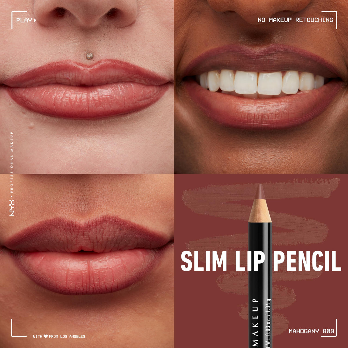Emballage du crayon à lèvres NYX PROFESSIONAL MAKEUP