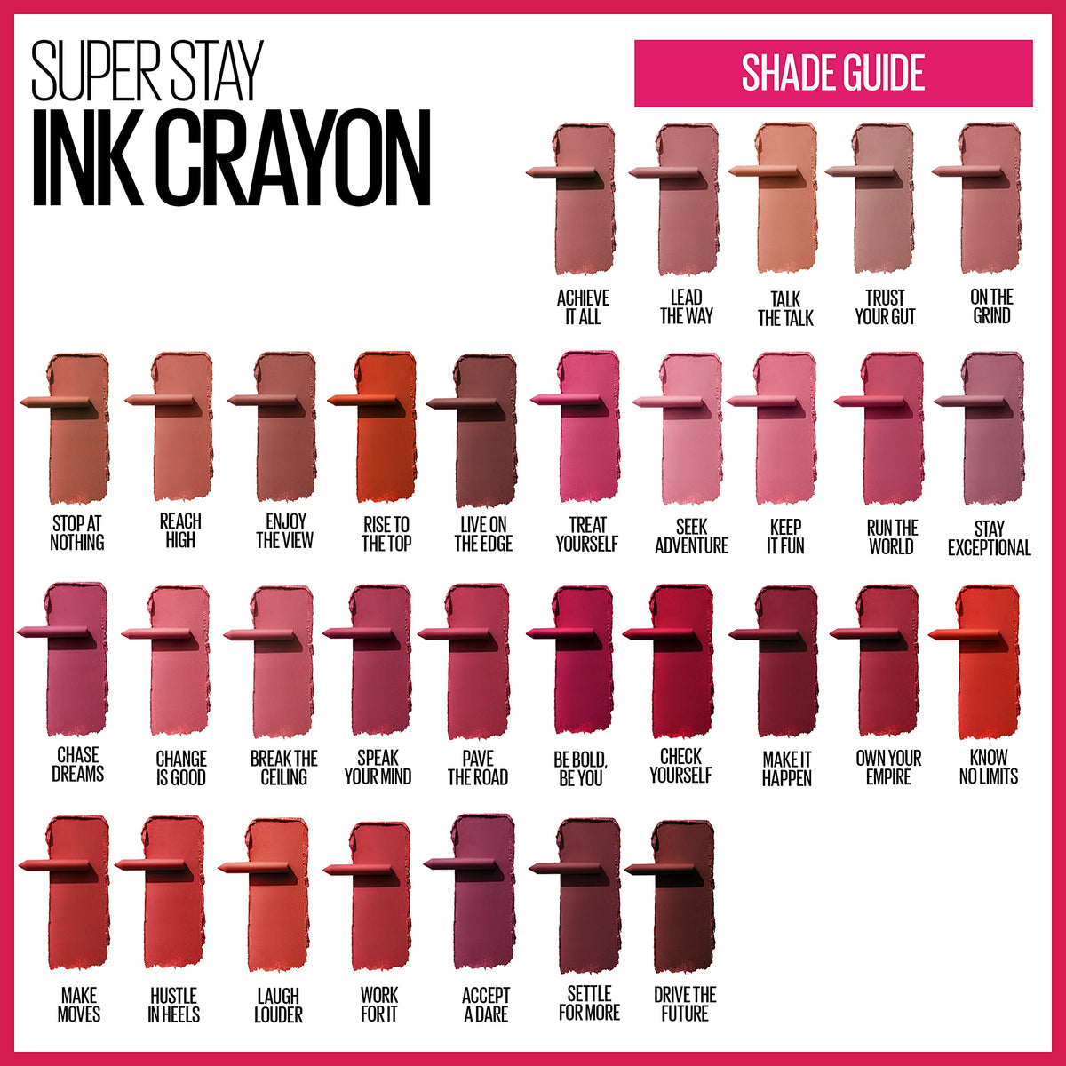 Emballage du Crayon à Lèvres Super Stay Ink de Maybelline