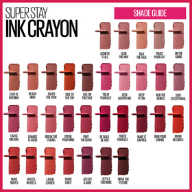 Emballage du Crayon à Lèvres Super Stay Ink de Maybelline