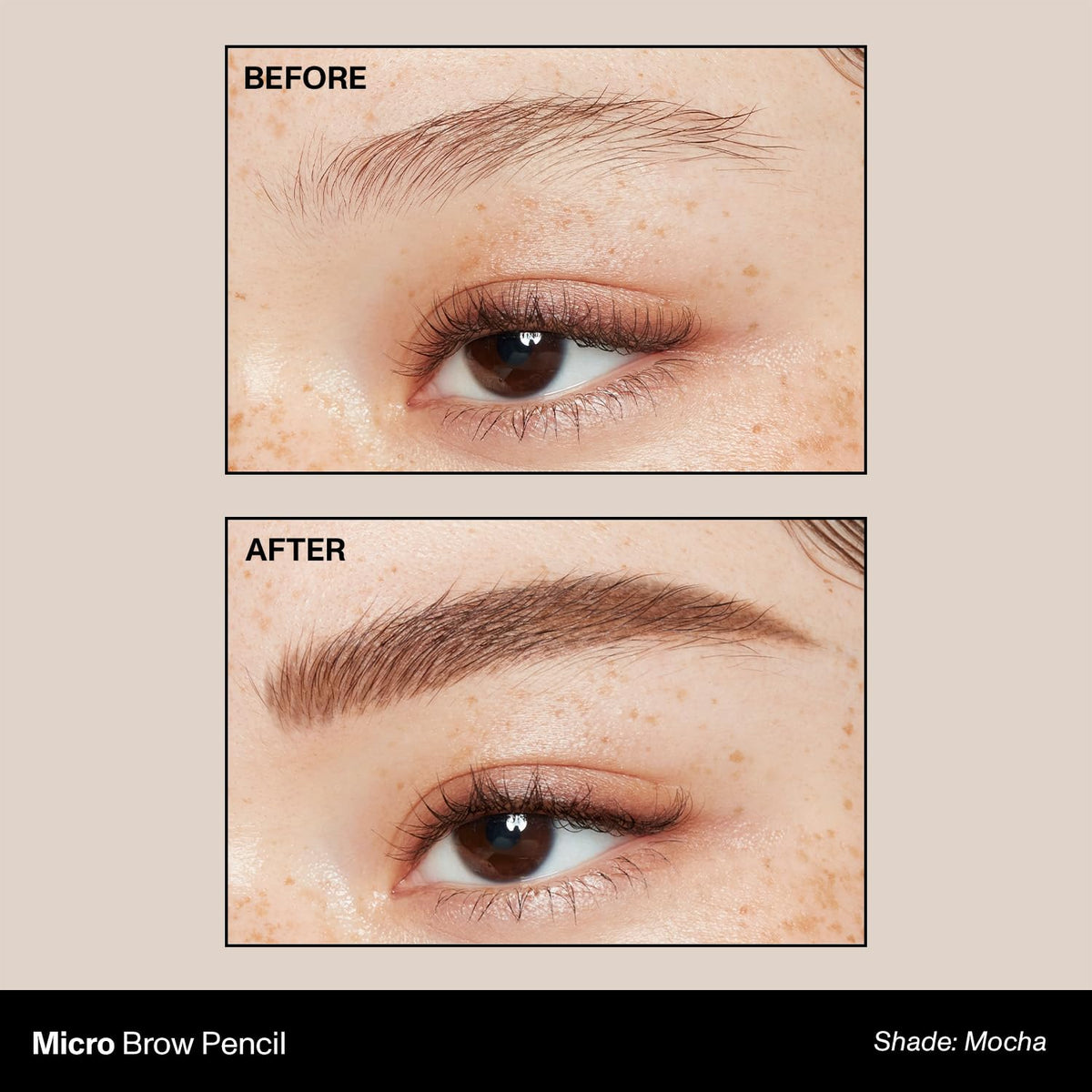 Emballage du crayon à sourcils MORPHE Micro Dual en Mocha
