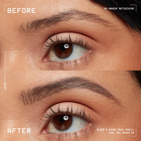 Emballage du crayon à sourcils NYX Blade & Shade