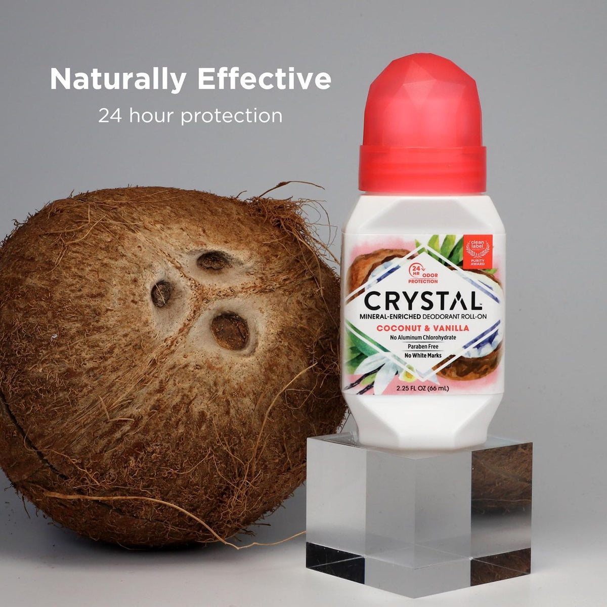 Emballage du Crystal Essence Déodorant Roll-On Vanille Coco