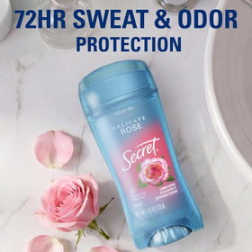 Emballage du déodorant Secret, 100g, avec mention de la certification cruelty-free