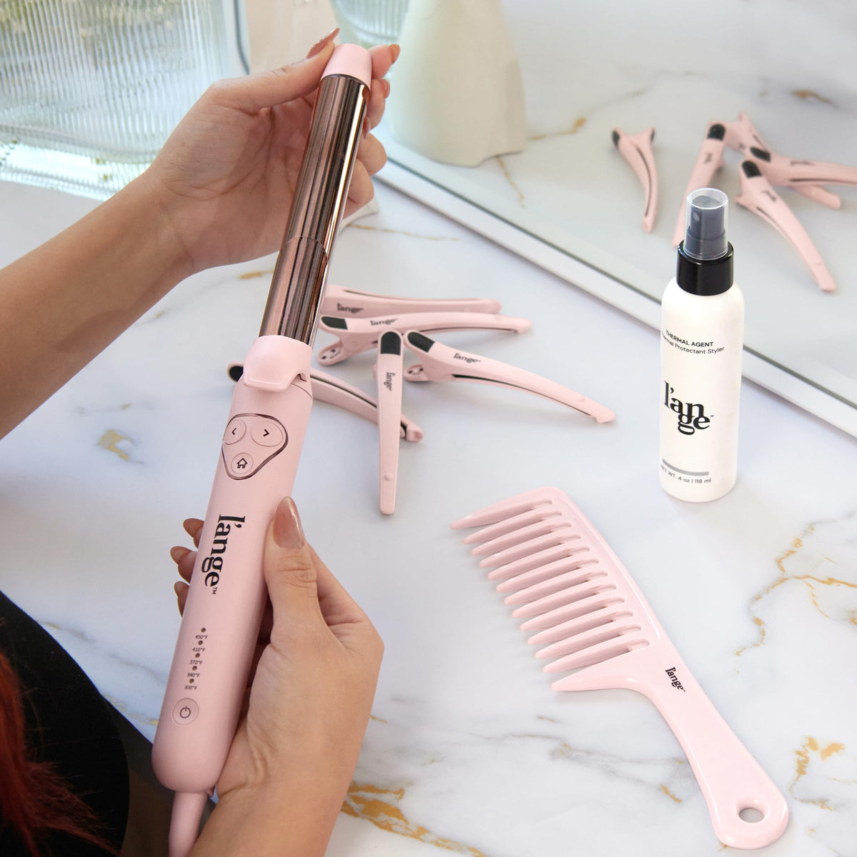 Emballage du fer à boucler rotatif L'ANGE HAIR Le Pirouette