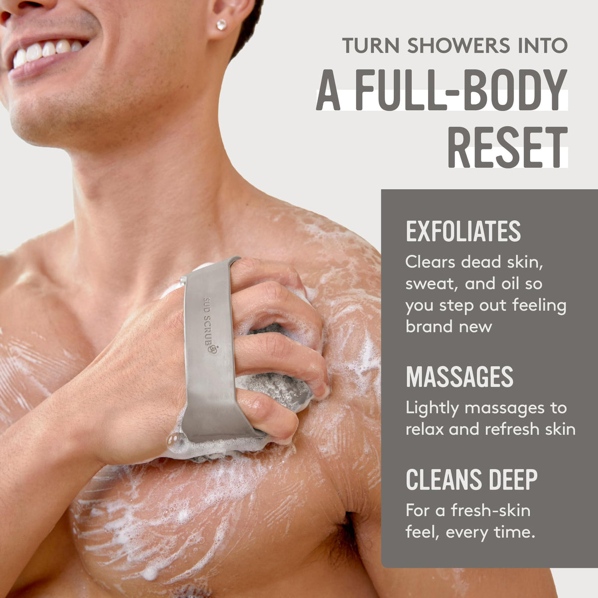 Emballage du gant de douche Sud Scrub, présentation produit
