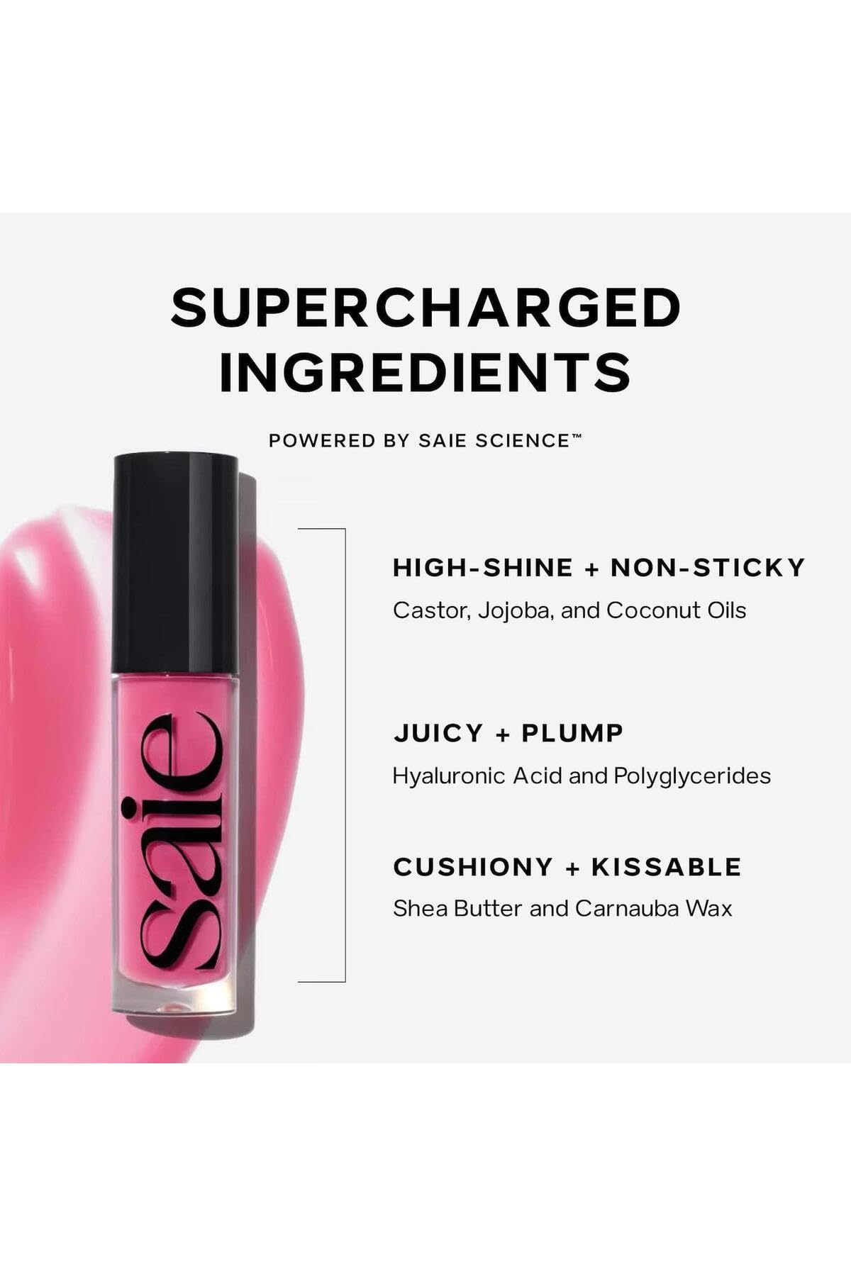 Emballage du gloss à lèvres Saie Glossybounce