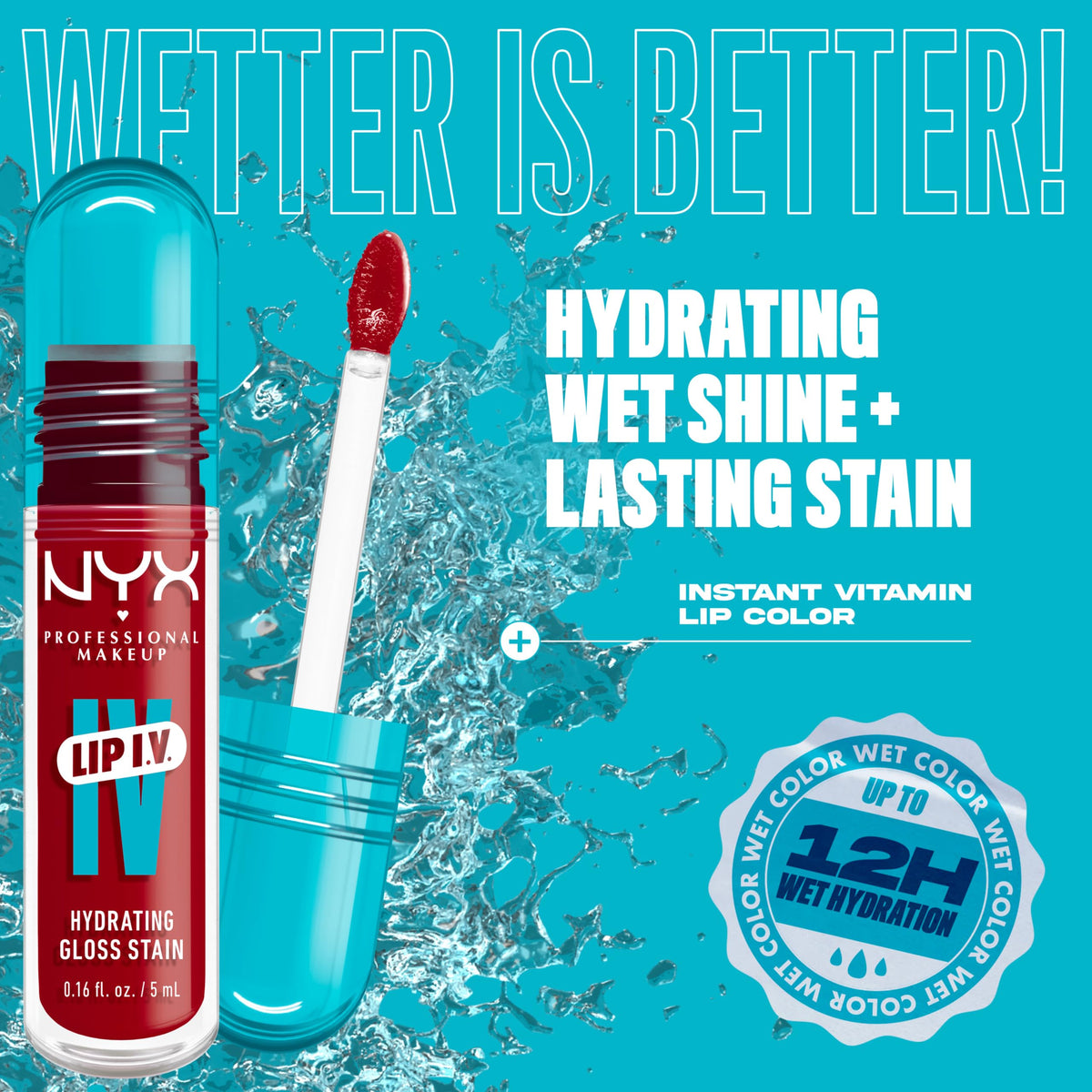 Emballage du gloss hydratant NYX Cherry Drenched