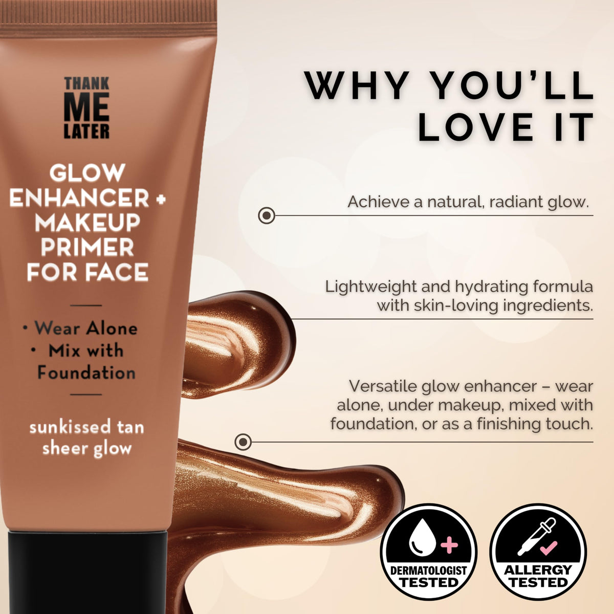 Emballage du Glow support Tan 30g