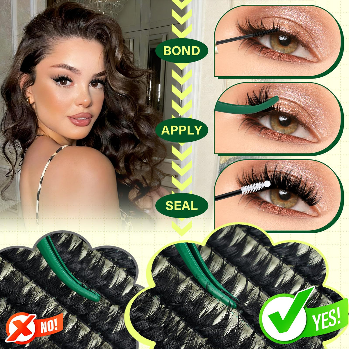 Emballage du kit d'extension de cils KEYYOU
