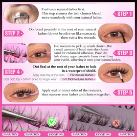 Emballage du kit d'extensions de cils FANXITON