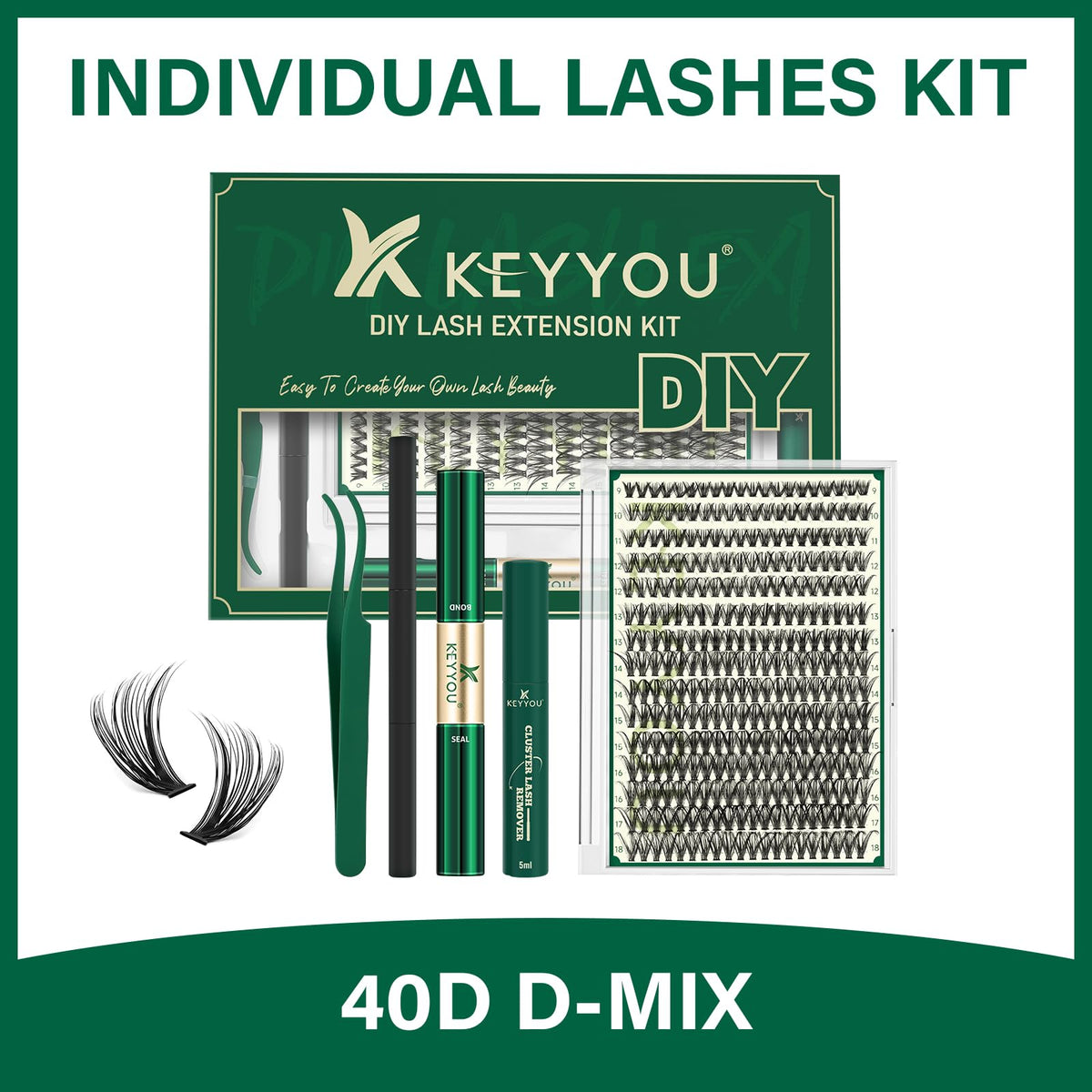 Emballage du kit d'extensions de cils KEYYOU