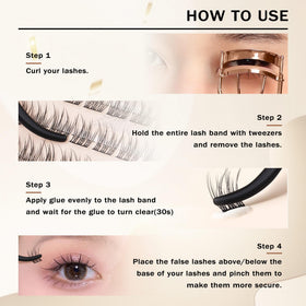 Emballage du kit d'extensions de cils TOOCHUNAG